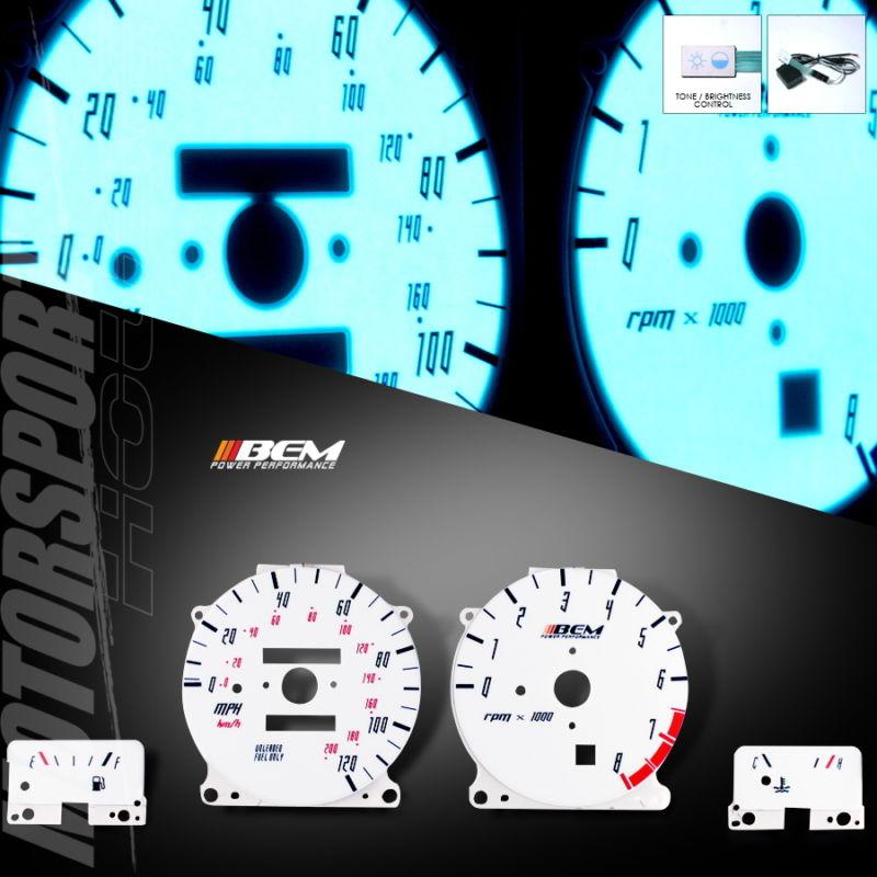 1993-1997 nissan altima gle gxe se at/mt tach el reverse glow gauge white face 