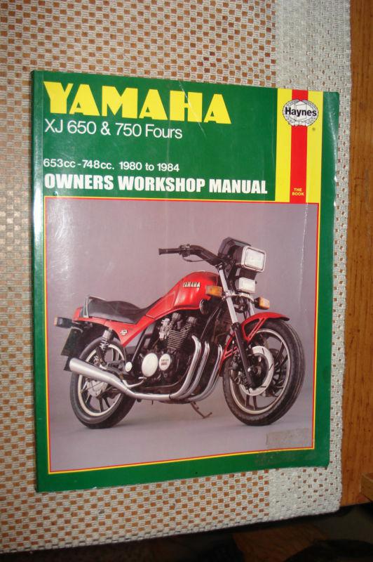 1980-1984 yamaha motorcycle service manual xj 650 & 750 fours shop repair book