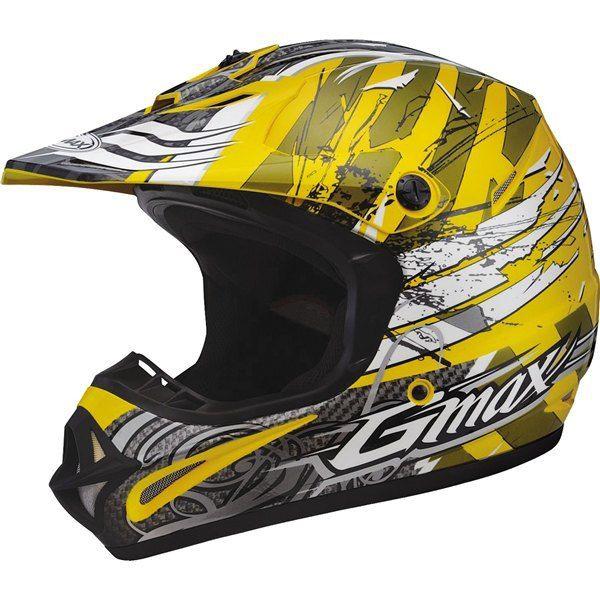 Yellow/white s gmax gm46x-1 shredder youth helmet