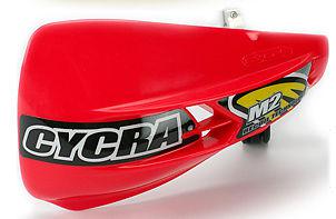 Cycra m2 recoil handshield racer pack non-vented red universal