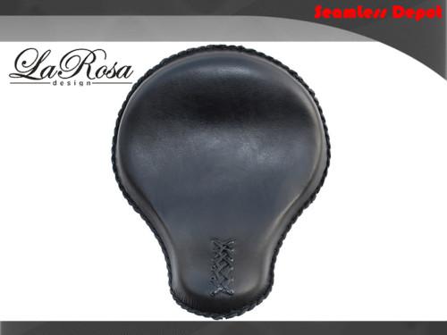 16" larosa black premium leather harley softail chopper bobber mount solo seat 