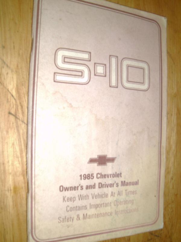 1985 chevrolet s10 truck owner's manual / original s-10 guide book!!!