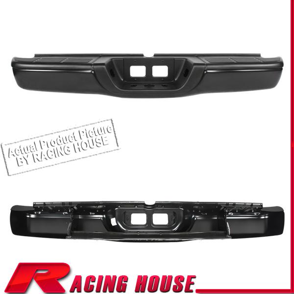 Rear step bumper steel w/pad 00 01 02 03 04 05 06 toyota tundra base sr5 black