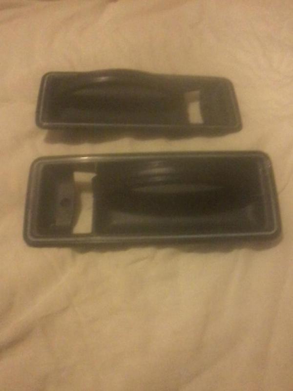 1983 saab inside door handle bezels original good pair fit other yrs too