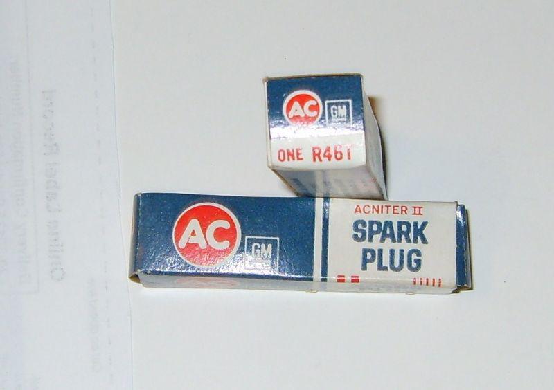 Two (2) ac gm delco r46t acinter ii spark plugs nos