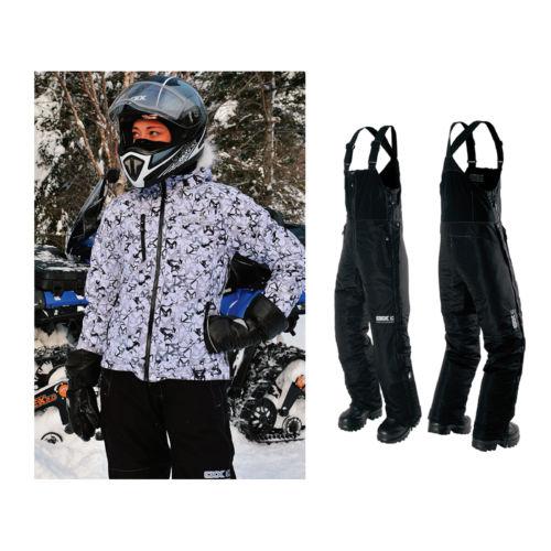 Snowmobile ckx snowflake suit jacket & bibs women coat pants medium black/white