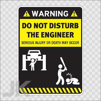 Decals sticker sign signs warning danger caution stay away engineer 0500 z4fka