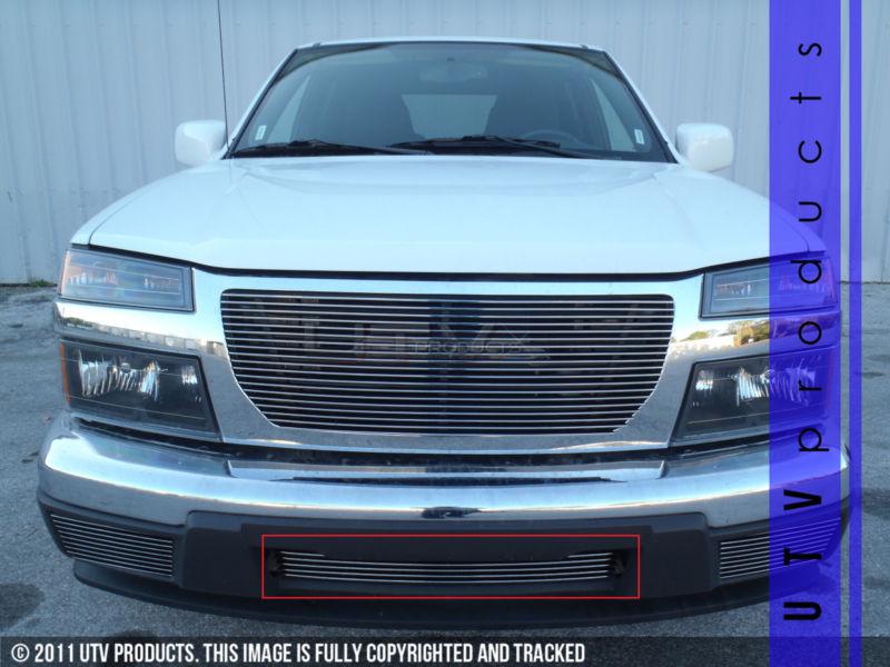 2004 - 2012 gmc canyon bumper billet grille kit chrome 1pc kit center lower