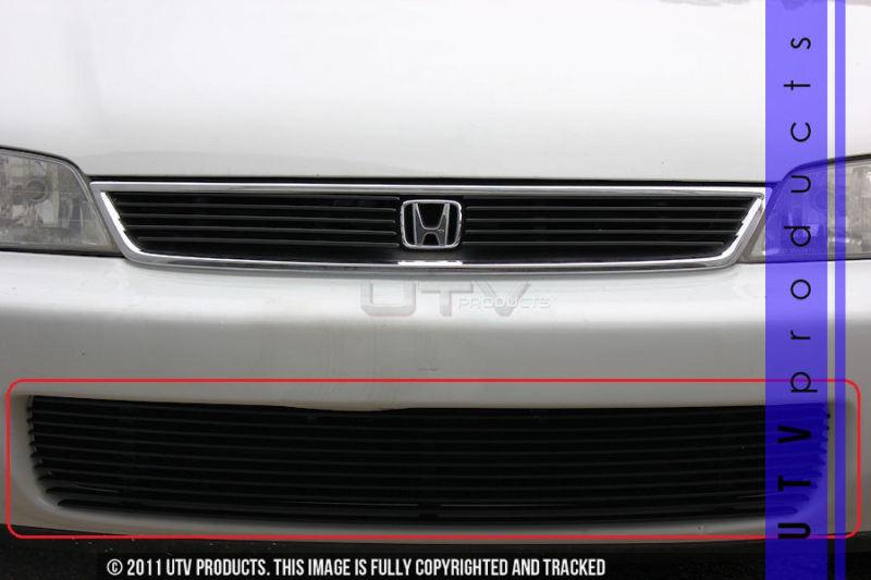 1994 - 1997 honda accord 1pc black bumper billet grille kit 94 95 96 97