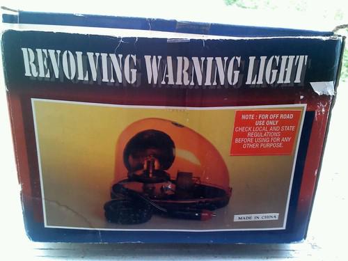 Warning light, revolving, magnetic mount new