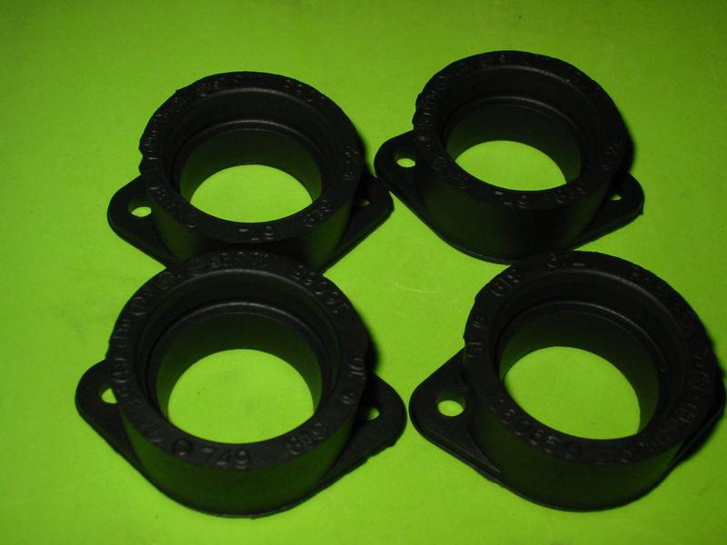 4x kawasaki kz650 kz700 kz750 carb holders intake manifold boots