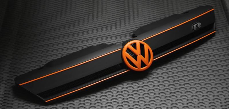 Orange r style front upper center hood grille grill for vw jetta mk6