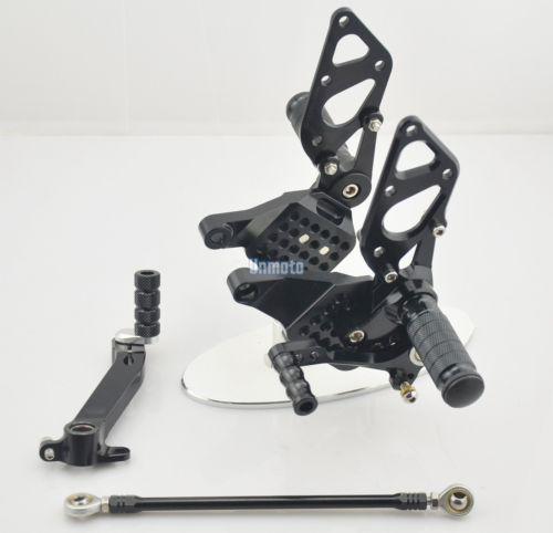 Black cnc adjuster footrest racing rearset for ducati 749 s r 999 s r