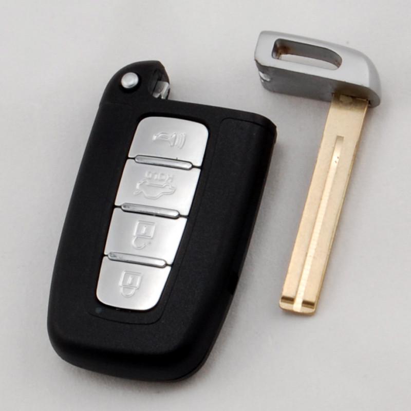 Replacement uncut blade remote case smart key keyless fob shell for hyundai