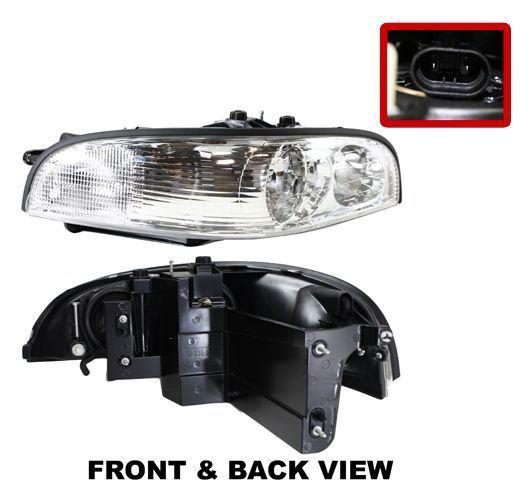 Gm2503160 right new headlight lamp clear lens halogen passenger side rh hand