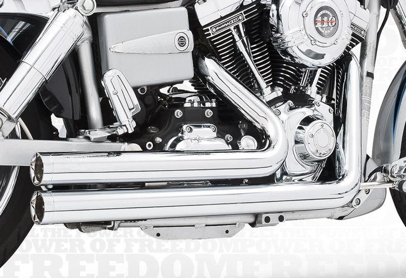 Freedom performance exhaust independence shorty chrome for harley fxd 1991-2005