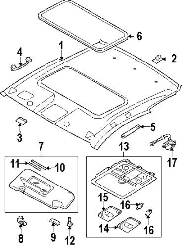 Infiniti 96409eg000 genuine oem factory original sunvisor holder