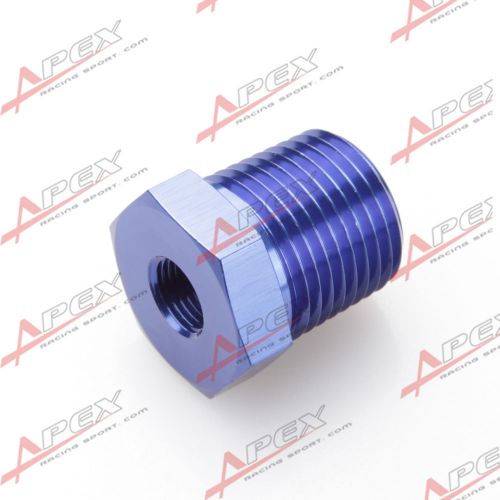 3/8&#039;&#039; npt male to 1/8&#039;&#039; npt female adapter adaptor fitting aluminum blue