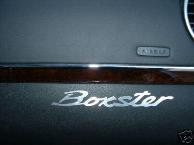 (2) dashboard badge decal *boxster*