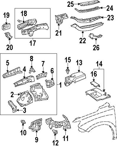 Lexus 537830e010 genuine oem factory original insulator