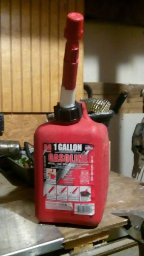 Model #1200 1 gallon spill-proof system gasoline can.