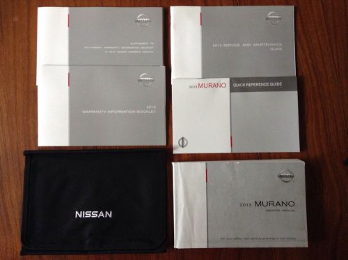 2013 nissan murano owner&#039;s manual set with factory case