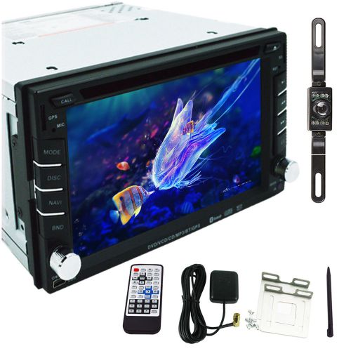 Gps in dash 6.2&#034; double 2 din car stereo radio dvd cd player bluetooth tv+camera