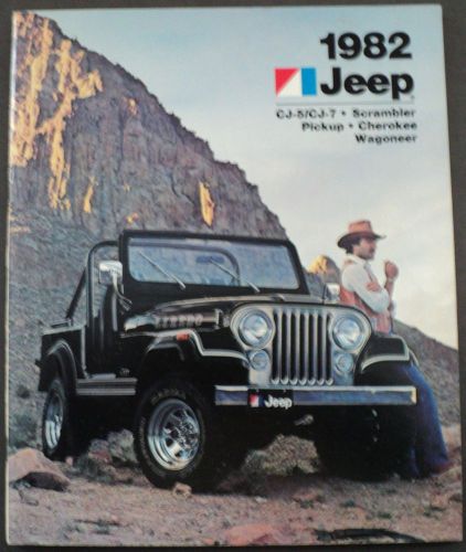 1982 jeep cj5 cj7 scrambler pickup cherokee wagoneer original sales brochure amc