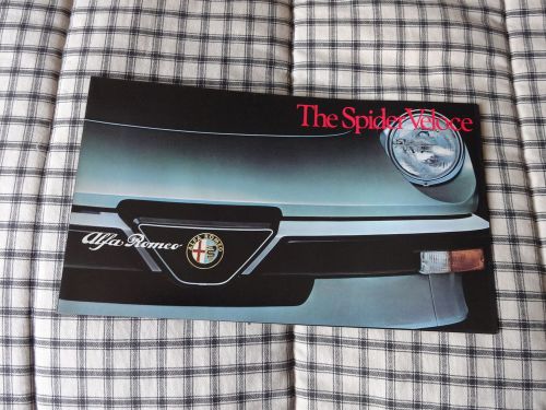 1983 alfa romeo spider original sales brochure  &amp; post card nos oem