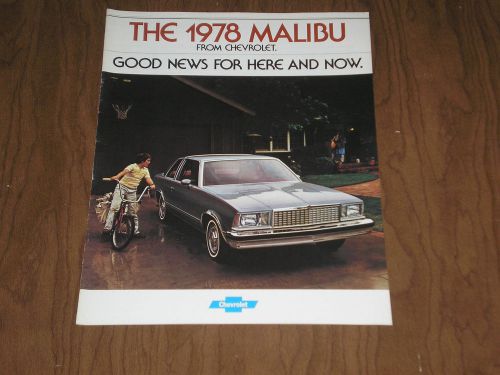 Chevrolet malibu 1978 nos original sales brochure