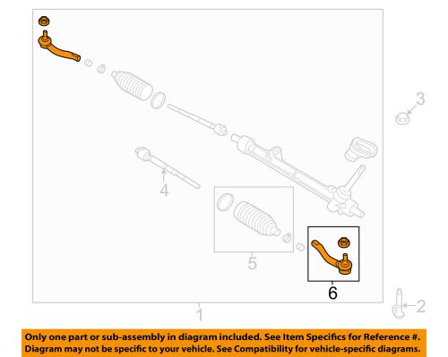 Nissan oem 14-15 leaf steering gear-outer tie rod d86403sg1a