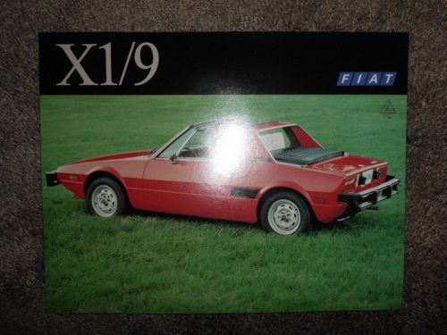 Fiat x1/9 sales dealer brochure literature sheet ad specifications oem original