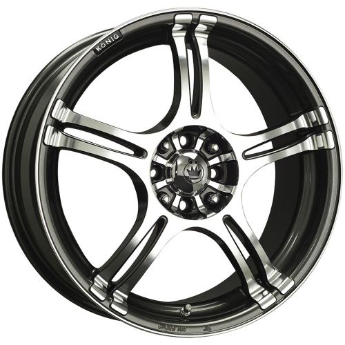 Konig incident 18x7.5 5x100/5x114.3 (5x4.5) +45mm gunmetal wheels rims