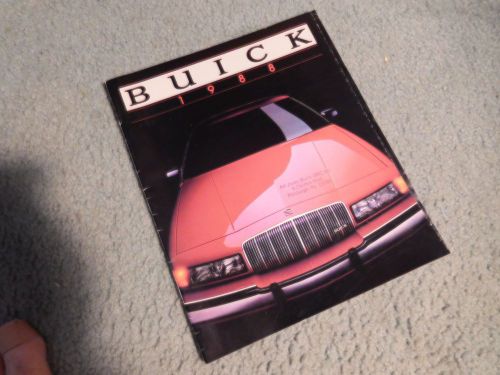 1988 buick sales brochure - riviera, regal, etc - original - excellent condition