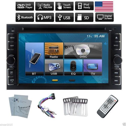 Double 2din hd car stereo dvd cd player in dash bluetooth radio ipod tv mp3 usb