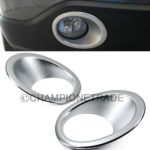 Triple chrome front fog light lamp cover trim for honda cr-v 2007 2008 2009 ct