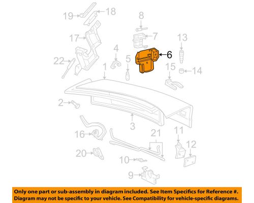 Gm oem trunk lid-lock 20513752