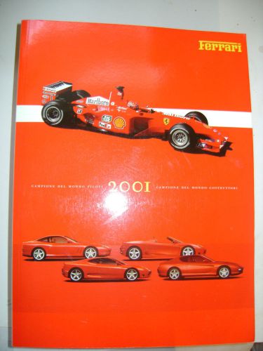 Ferrari 2001 rare 1st ed. yrbk. campione del mondo piloti costruttori - italian