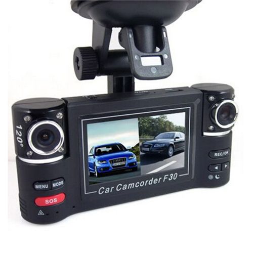 Camera dual lens 2.7&#034; night vision hd car dvr camcorder video recorder