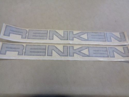 Renken decal pair ( 2 ) black &amp; silver 32 3/4&#034; x 3&#034; marine boat