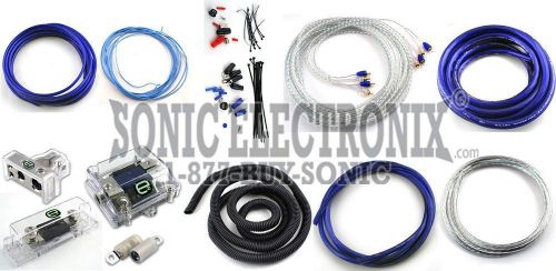 E2 e3200 by scosche 0/4 gauge complete dual amplifier/amp installation kit