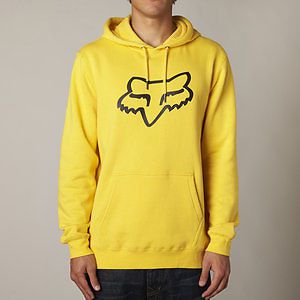 Fox racing legacy mens fox head pull over hoody yellow