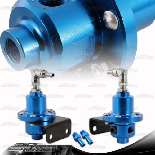 Universal 160 psi aluminum jdm adjustable fuel pressure regulator - blue