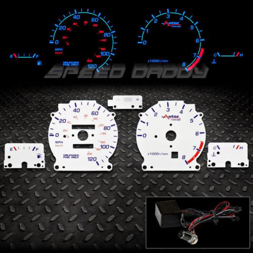 Auto concept reverse white indiglo glow gauge for 93-97 nissan altima gle/gxe/se