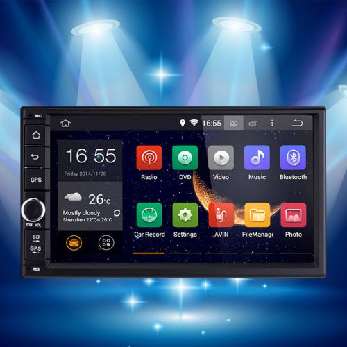 Android 4.4.4 universal car radio capacitive touch screen gps quad-care 1024*600