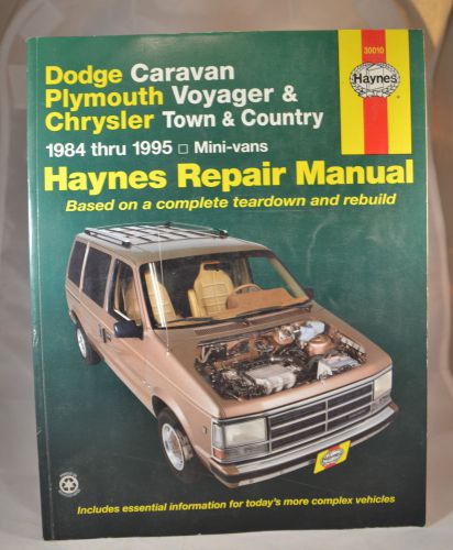 Haynes 1984 - 1995 dodge caravan plymouth voyager mini van repair manual 30010