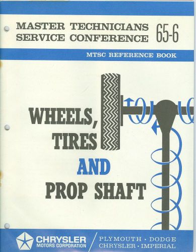 1965 chrysler/plymouth/dodge master technicians service training book #6