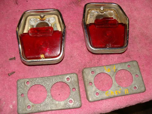 1962 chevy ii tailight bezels with lenses lenses