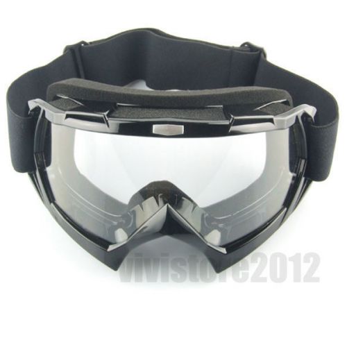 New motorcycle dirt bike motocross atv mx off-road black safety goggles eyewear