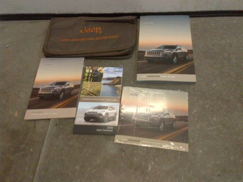 16 jeep cherokee owners  handbook / guide  package